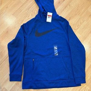 Men’s Nike Blue Black Swoosh Fleece Hoodie
